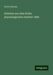 Cover von Arbeiten aus dem Kieler physiologischen Institut 1868