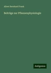 Cover von Beiträge zur Pflanzenphysiologie