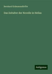 Cover von Das Zeitalter der Novelle in Hellas