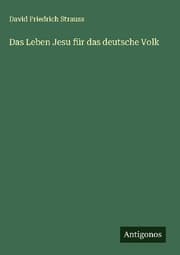 Cover von Das Leben Jesu für das deutsche Volk