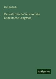 Cover von Der saturnische Vers und die altdeutsche Langzeile