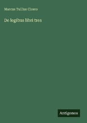 Cover von De legibus libri tres