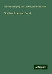 Cover von Goethes Briefe an Soret