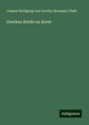 Cover von Goethes Briefe an Soret