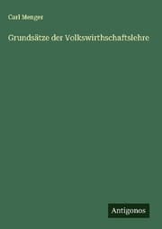 Cover von Grundsätze der Volkswirthschaftslehre