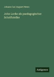 Cover von John Locke als paedagogischer Schriftsteller