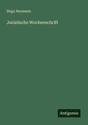 Cover von Juristische Wochenschrift