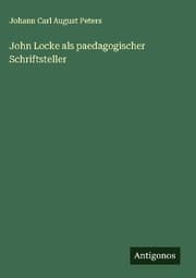 Cover von John Locke als paedagogischer Schriftsteller