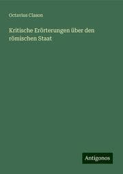Cover von Kritische Erörterungen über den römischen Staat