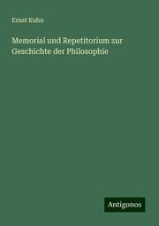 Cover von Memorial und Repetitorium zur Geschichte der Philosophie