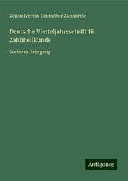 Cover von Deutsche Vierteljahrsschrift für Zahnheilkunde