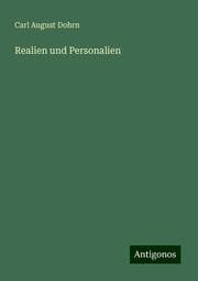 Cover von Realien und Personalien