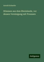Cover von Stimmen aus dem Rheinlande, vor dessen Vereinigung mit Preussen