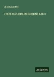 Cover von Ueber das Causalitätsprinzip Kants