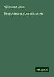 Cover von Über Syntax und Stil des Tacitus