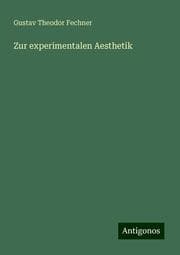 Cover von Zur experimentalen Aesthetik