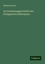 Cover von Zur Entstehungsgeschichte des Schlegelschen Shakespeare