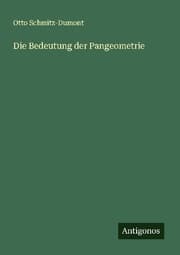 Cover von Die Bedeutung der Pangeometrie