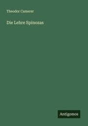 Cover von Die Lehre Spinozas