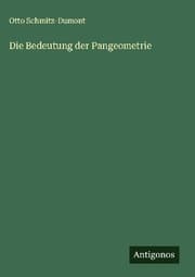 Cover von Die Bedeutung der Pangeometrie
