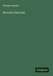 Cover von Die Lehre Spinozas