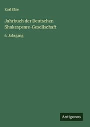 Cover von Jahrbuch der Deutschen Shakespeare-Gesellschaft