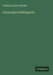 Cover von Nomenclator Philologorum