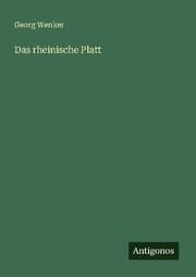 Cover von Das rheinische Platt