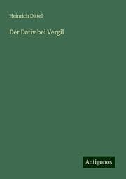 Cover von Der Dativ bei Vergil