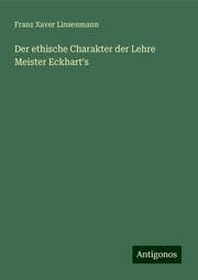 Cover von Der ethische Charakter der Lehre Meister Eckhart's