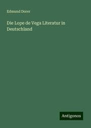 Cover von Die Lope de Vega Literatur in Deutschland