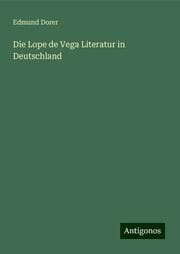 Cover von Die Lope de Vega Literatur in Deutschland