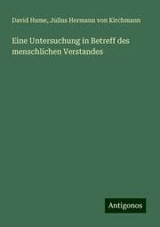 Cover von Eine Untersuchung in Betreff des menschlichen Verstandes