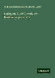 Cover von Einleitung in die Theorie der Bevölkerungsstatistik