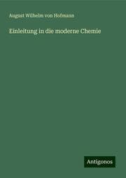 Cover von Einleitung in die moderne Chemie
