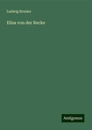 Cover von Elisa von der Recke