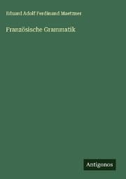 Cover von Französische Grammatik