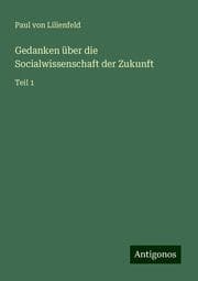 Cover von Gedanken über die Socialwissenschaft der Zukunft