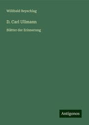 Cover von D. Carl Ullmann