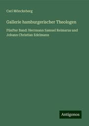 Cover von Gallerie hamburgerischer Theologen