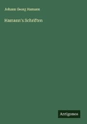 Cover von Hamann's Schriften