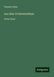 Cover von Aus dem Urchristenthum
