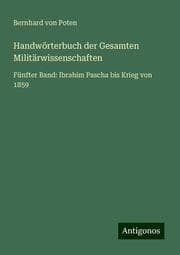 Cover von Handwörterbuch der Gesamten Militärwissenschaften