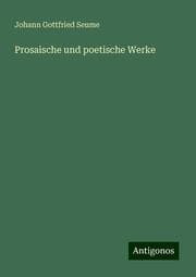 Cover von Prosaische und poetische Werke