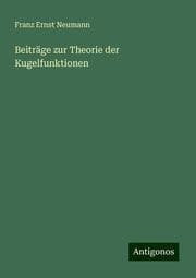 Cover von Beiträge zur Theorie der Kugelfunktionen