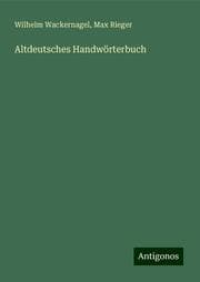 Cover von Altdeutsches Handwörterbuch