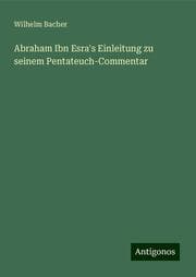 Cover von Abraham Ibn Esra's Einleitung zu seinem Pentateuch-Commentar