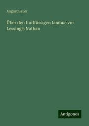 Cover von Über den fünffüssigen Iambus vor Lessing's Nathan