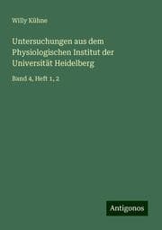 Cover von Untersuchungen aus dem Physiologischen Institut der Universität Heidelberg