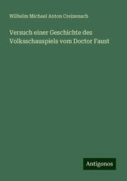 Cover von Versuch einer Geschichte des Volksschauspiels vom Doctor Faust